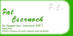 pal csernoch business card